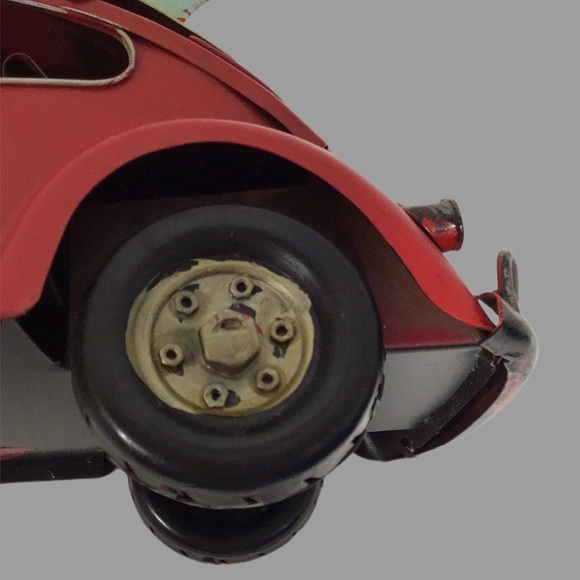 Volkswagen Beetle Love Bug Red Metal Art, 2 Surfboards - Picture 9 of 10